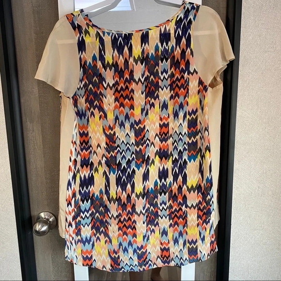 Maeve Anthropologie Chevron Blouse - Picture 4 of 4